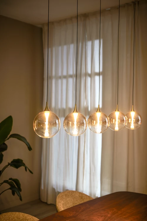 Lucide GISELA - Pendant light - LED Dim. - 5x4W 2700K - With replaceable LED module - Amber - Premium - atmosphere 3